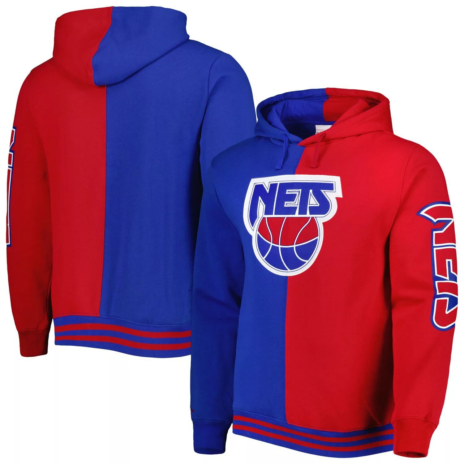 Мужской синий/красный пуловер с капюшоном из твердой древесины Mitchell & Ness New Jersey Nets Big & Tall
Мужской синий/красный пуловер с капюшоном из твердой древесины Mitchell & Ness New Jersey Nets Big & Tall