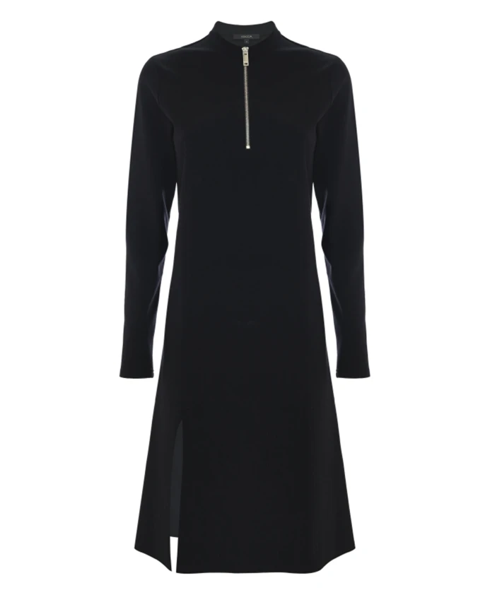 Минималистичное платье с разрезом и металлической молнией. Kocca, черный
Минималистичное платье с разрезом и металлической молнией. Kocca, черный