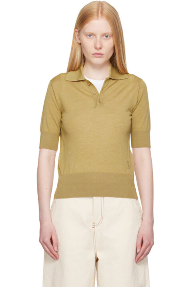 Поло из шерсти цвета хаки в тон Ami de Coeur AMI Paris
Поло из шерсти цвета хаки в тон Ami de Coeur AMI Paris