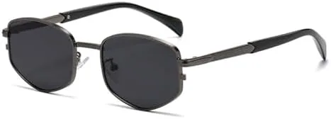 Ретро-солнцезащитные очки в форме многоугольника и квадрата из металла для женщин, модные градиентные очки с защитой от УФ-излучения UV400 для мужчин MTZJH, Gun Grey
Ретро-солнцезащитные очки в форме многоугольника и квадрата из металла для женщин, модные градиентные очки с защитой от УФ-излучения UV400 для мужчин MTZJH, Gun Grey