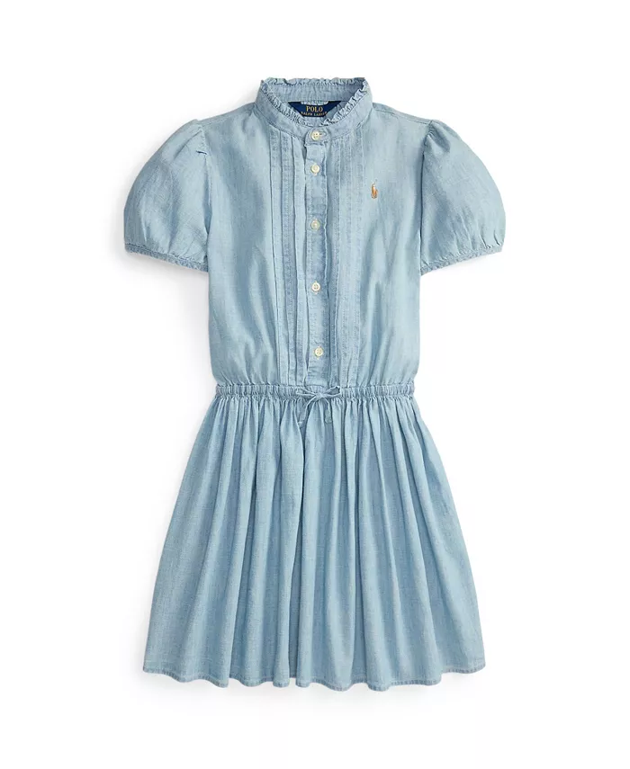 Платье из саржи для девочек постарше Polo Ralph Lauren, синий 
Платье из саржи для девочек постарше Polo Ralph Lauren, синий