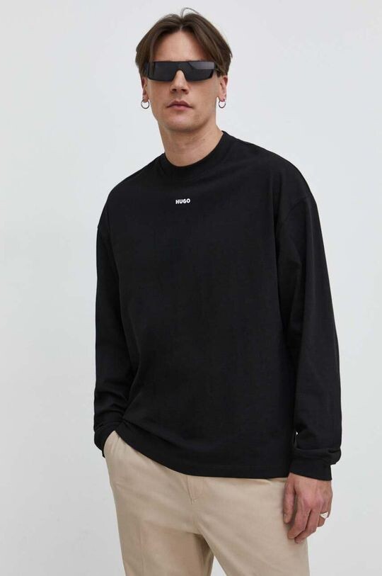 Лонгслив из хлопка Hugo, черный
Лонгслив из хлопка Hugo, черный
