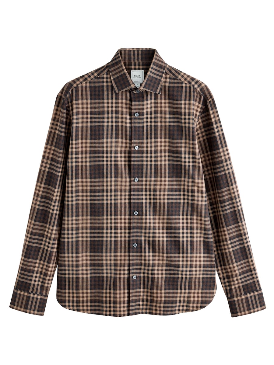 Рубашка на пуговицах классического кроя Next, коричневый/светло-коричневый
Рубашка на пуговицах классического кроя Next, коричневый/светло-коричневый
