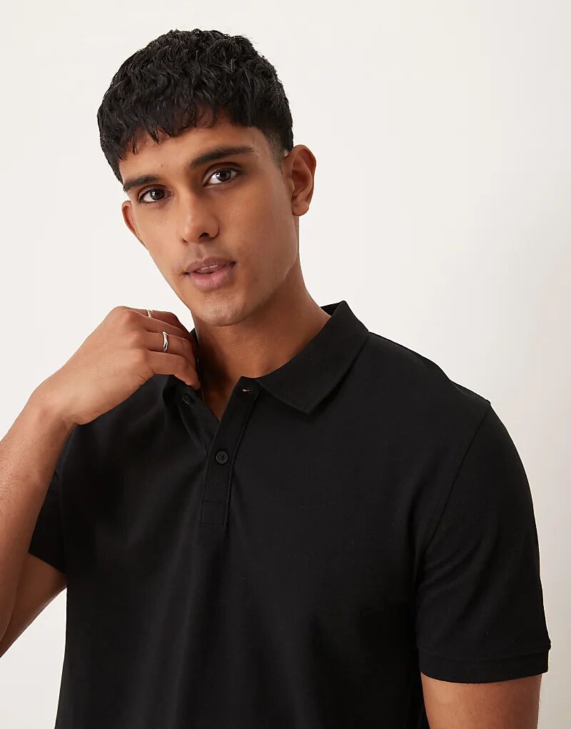 Рубашка поло пике черного цвета New Look
Рубашка поло пике черного цвета New Look