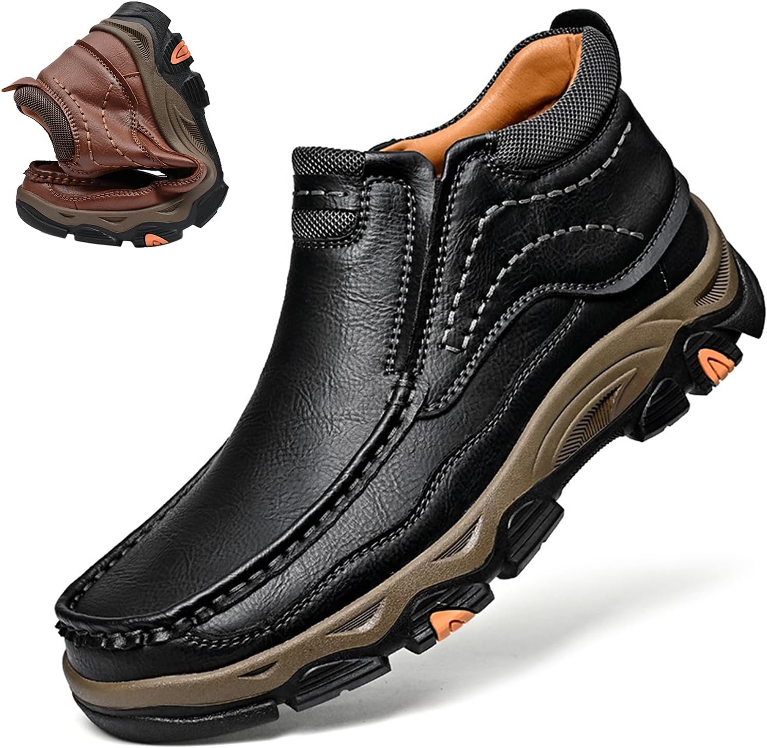 Мужские кожаные лоферы, деловые с высоким верхом, повседневные слипоны, водонепроницаемые, легкие, дышащие, классические ботинки для ходьбы, вождения, путешествий и активного отдыха Generic, черный
Мужские кожаные лоферы, деловые с высоким верхом, повседневные слипоны, водонепроницаемые, легкие, дышащие, классические ботинки для ходьбы, вождения, путешествий и активного отдыха Generic, черный