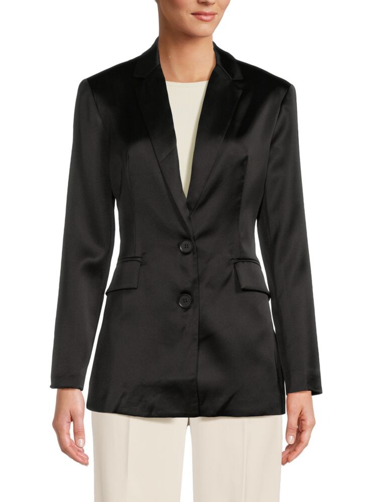 Блестящий атласный пиджак Gibsonlook, черный
Блестящий атласный пиджак Gibsonlook, черный