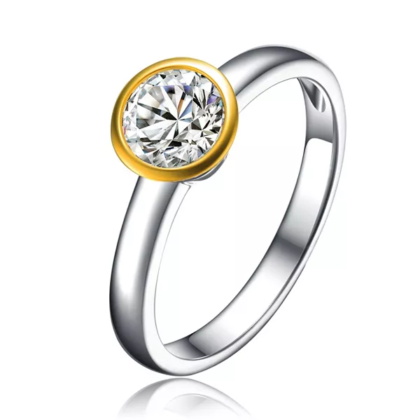 Кольцо круглой формы из стерлингового серебра с прозрачным кубическим цирконием Genevive, gold
Кольцо круглой формы из стерлингового серебра с прозрачным кубическим цирконием Genevive, gold