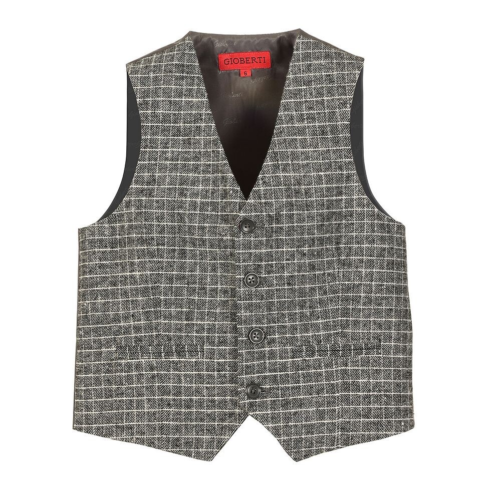Gioberti - Твидовый клетчатый жилет для делового костюма для мальчиков, цвет Gray Graph
Gioberti - Твидовый клетчатый жилет для делового костюма для мальчиков, цвет Gray Graph