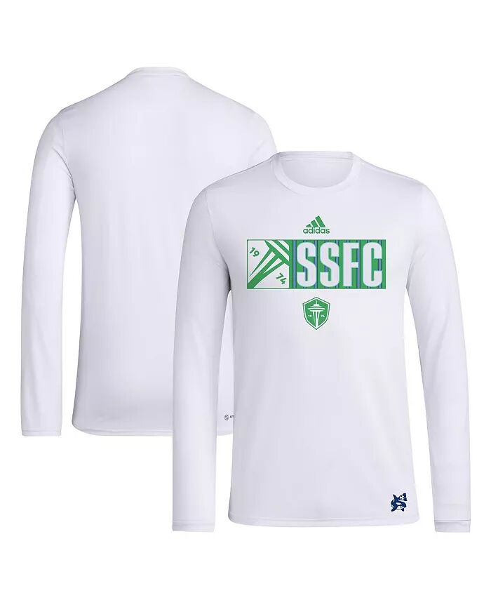 Мужская белая футболка Seattle Sounders FC 2024 Jersey Hook AEROREADY с длинным рукавом adidas
Мужская белая футболка Seattle Sounders FC 2024 Jersey Hook AEROREADY с длинным рукавом adidas