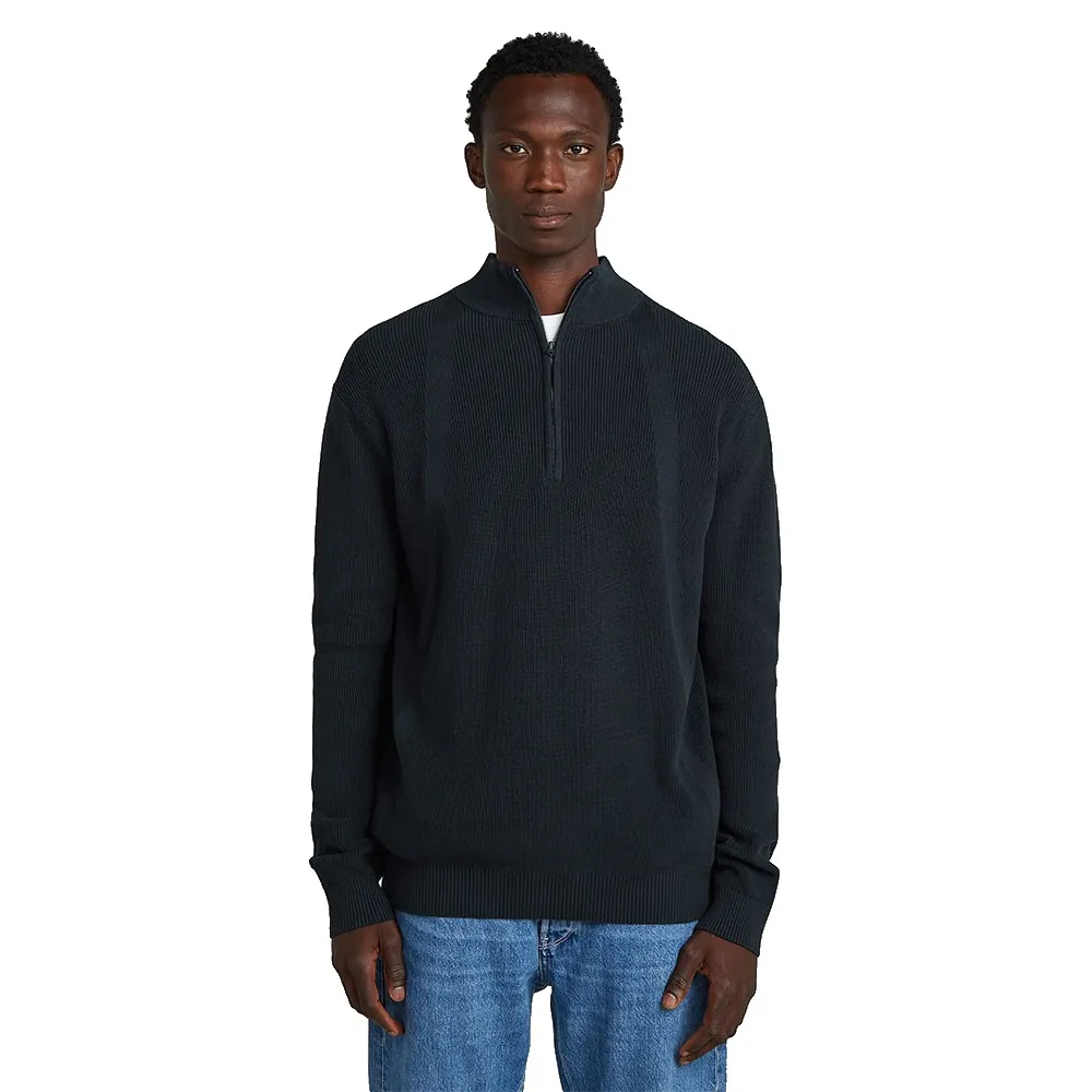 Свитер G-Star Structure half zip, черный
Свитер G-Star Structure half zip, черный