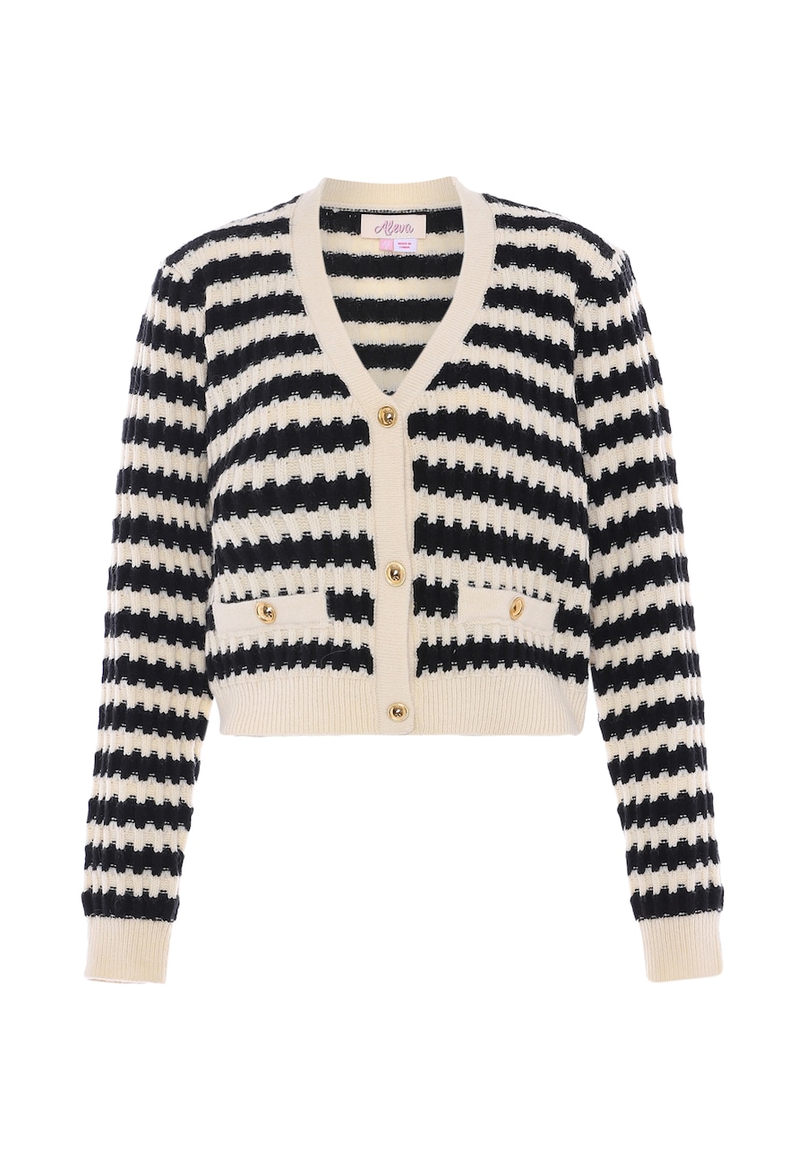 Вязаный кардиган aleva, Black/Wool White
Вязаный кардиган aleva, Black/Wool White