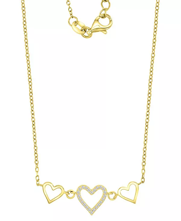 Ожерелье с подвеской в виде тройного сердца из кубического циркония, позолоченное серебро 14 карат, длина 13 дюймов + удлинитель 2 дюйма Macy'S, gold
Ожерелье с подвеской в виде тройного сердца из кубического циркония, позолоченное серебро 14 карат, длина 13 дюймов + удлинитель 2 дюйма Macy'S, gold