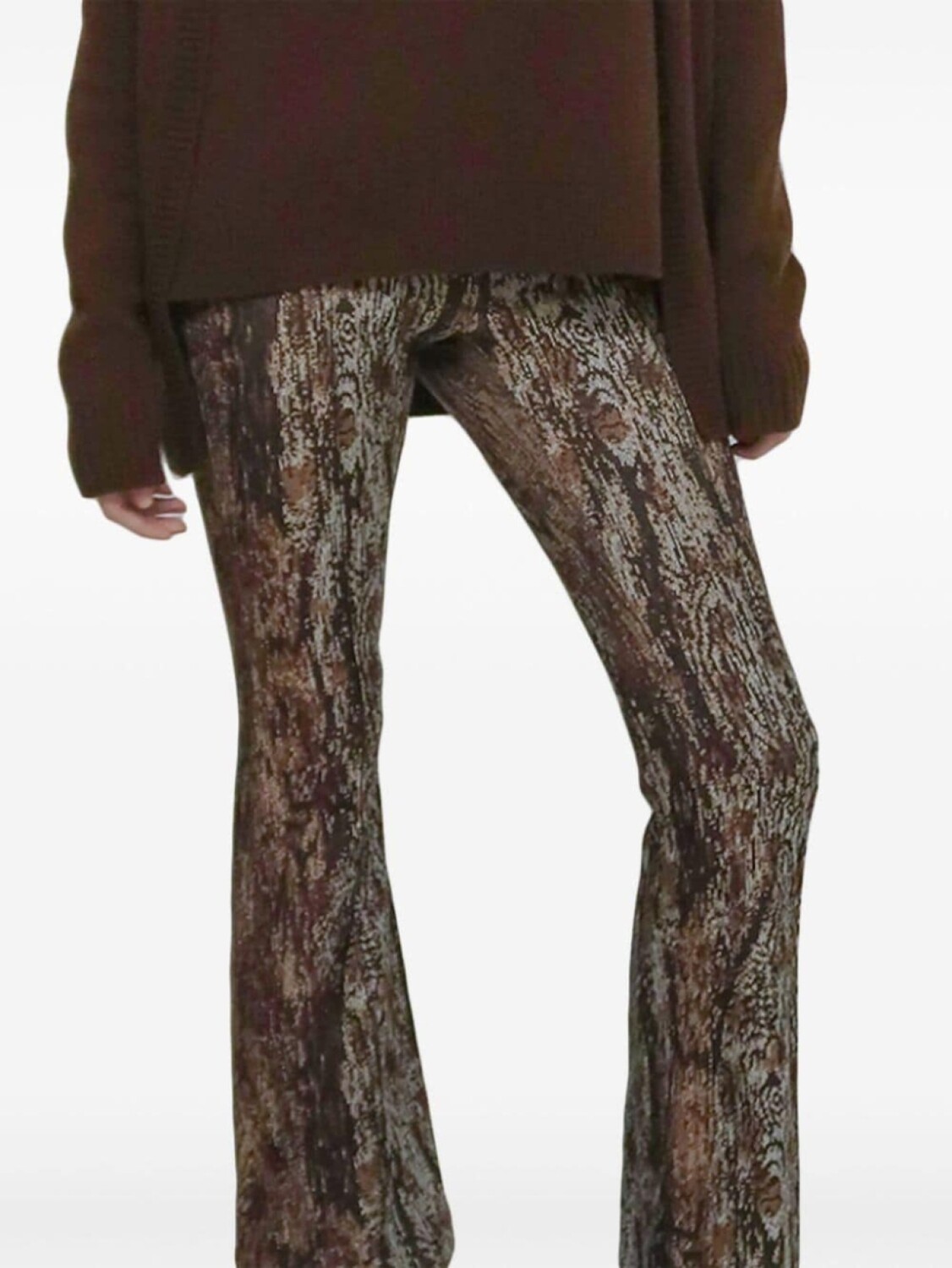 Укороченные расклешенные брюки Rosetta Getty, коричневый
Укороченные расклешенные брюки Rosetta Getty, коричневый