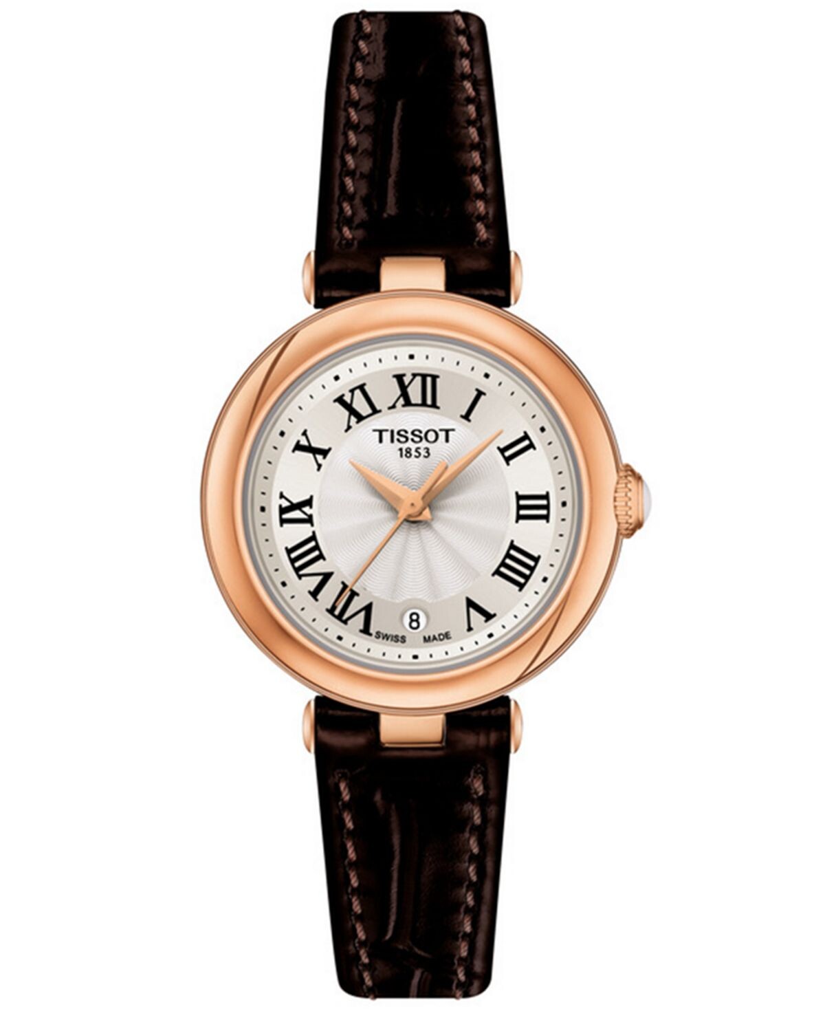 Женские швейцарские часы Bellissima с коричневым кожаным ремешком, 26 мм Tissot, белый
Женские швейцарские часы Bellissima с коричневым кожаным ремешком, 26 мм Tissot, белый