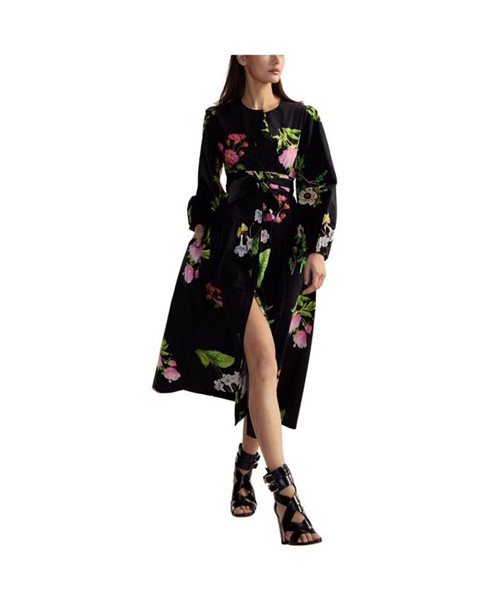 Платье-рубашка из хлопкового сатина Cynthia Rowley, черный
Платье-рубашка из хлопкового сатина Cynthia Rowley, черный