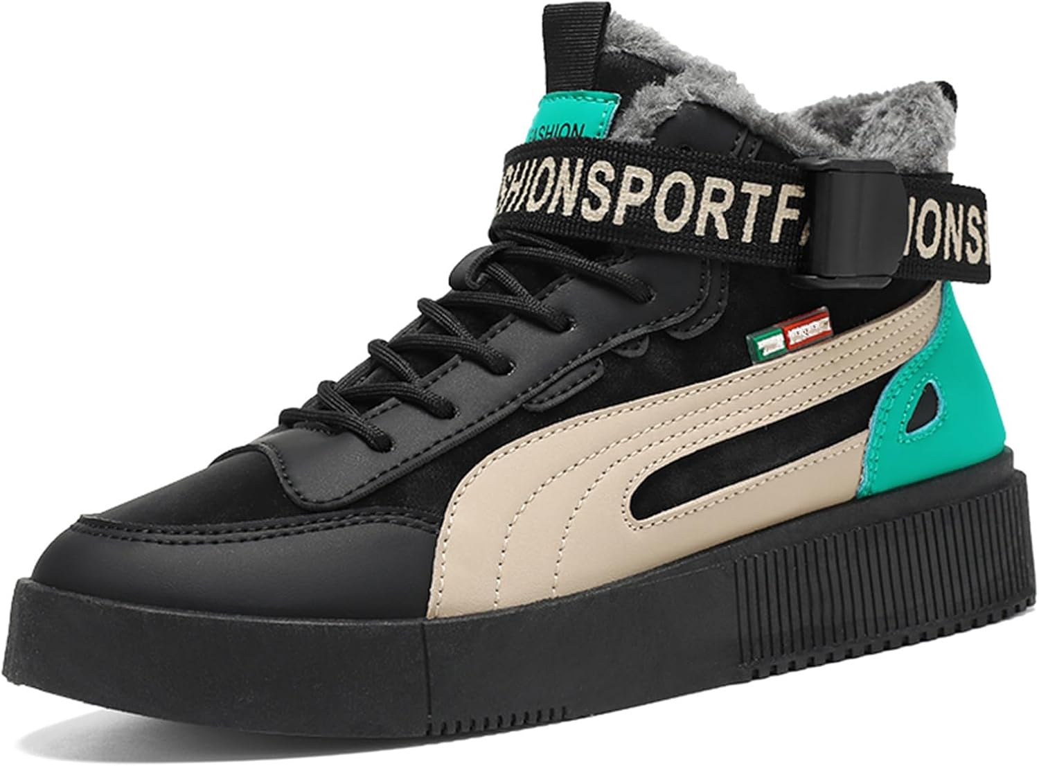 Мужские зимние кроссовки с меховой подкладкой, высокие, для скейтбординга, повседневная носка, теплые повседневные прогулочные обувь Spwagym, черный
Мужские зимние кроссовки с меховой подкладкой, высокие, для скейтбординга, повседневная носка, теплые повседневные прогулочные обувь Spwagym, черный