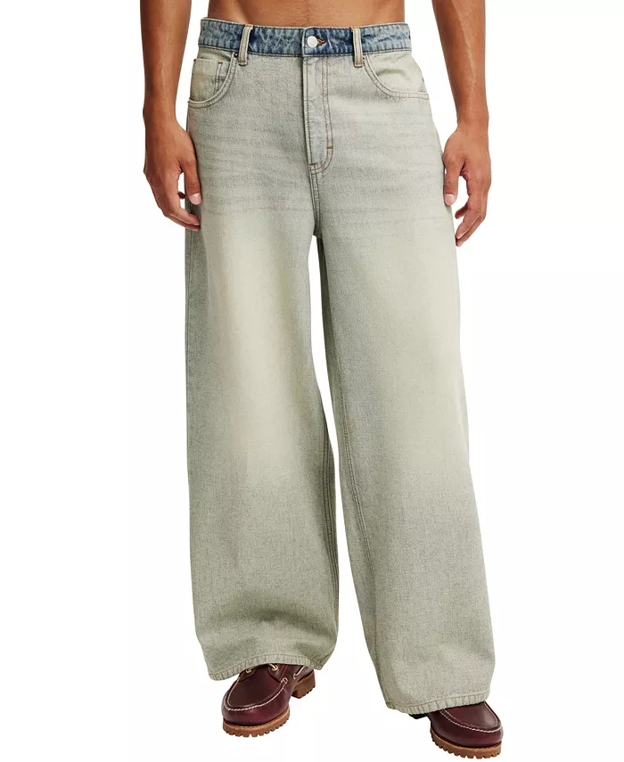 Мужские супер-мешковатые джинсы Reverse Jean COTTON ON, синий 
Мужские супер-мешковатые джинсы Reverse Jean COTTON ON, синий