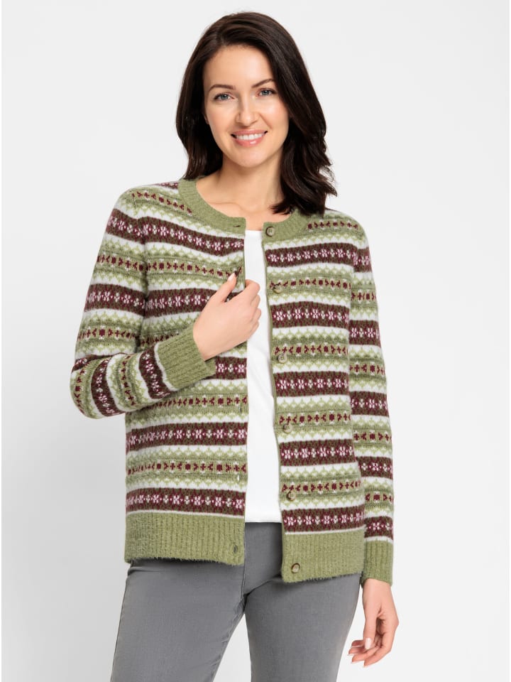 Жаккардовый кардиган с тростниковым и бордовым узором WITT WEIDEN
Жаккардовый кардиган с тростниковым и бордовым узором WITT WEIDEN