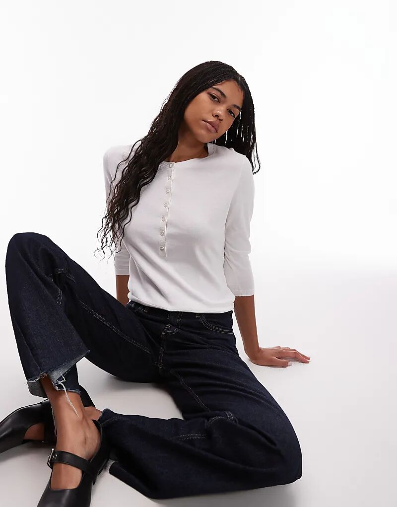 Топ ARKET из трикотажного полотна с длинными рукавами белого цвета
Топ ARKET из трикотажного полотна с длинными рукавами белого цвета