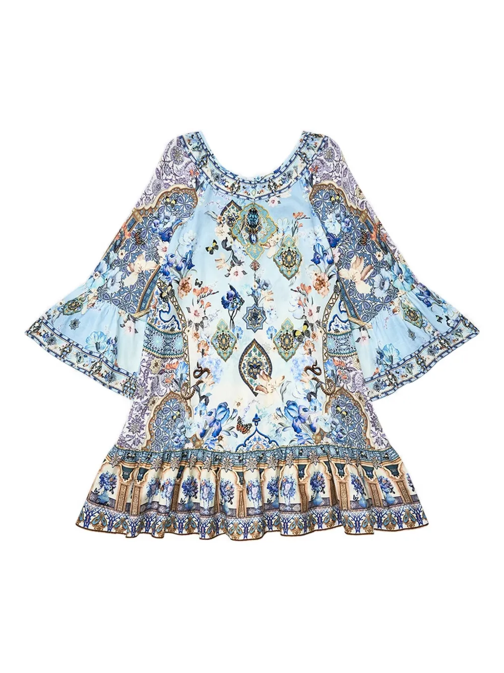 Повседневное платье со сборками и расклешенными рукавами Camilla Kids, синий
Повседневное платье со сборками и расклешенными рукавами Camilla Kids, синий