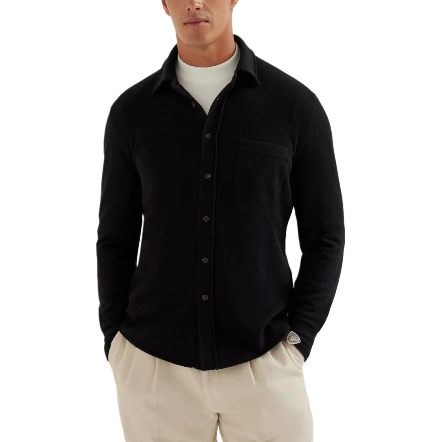 Вязаная рубашка Brunello Cucinelli, черный
Вязаная рубашка Brunello Cucinelli, черный