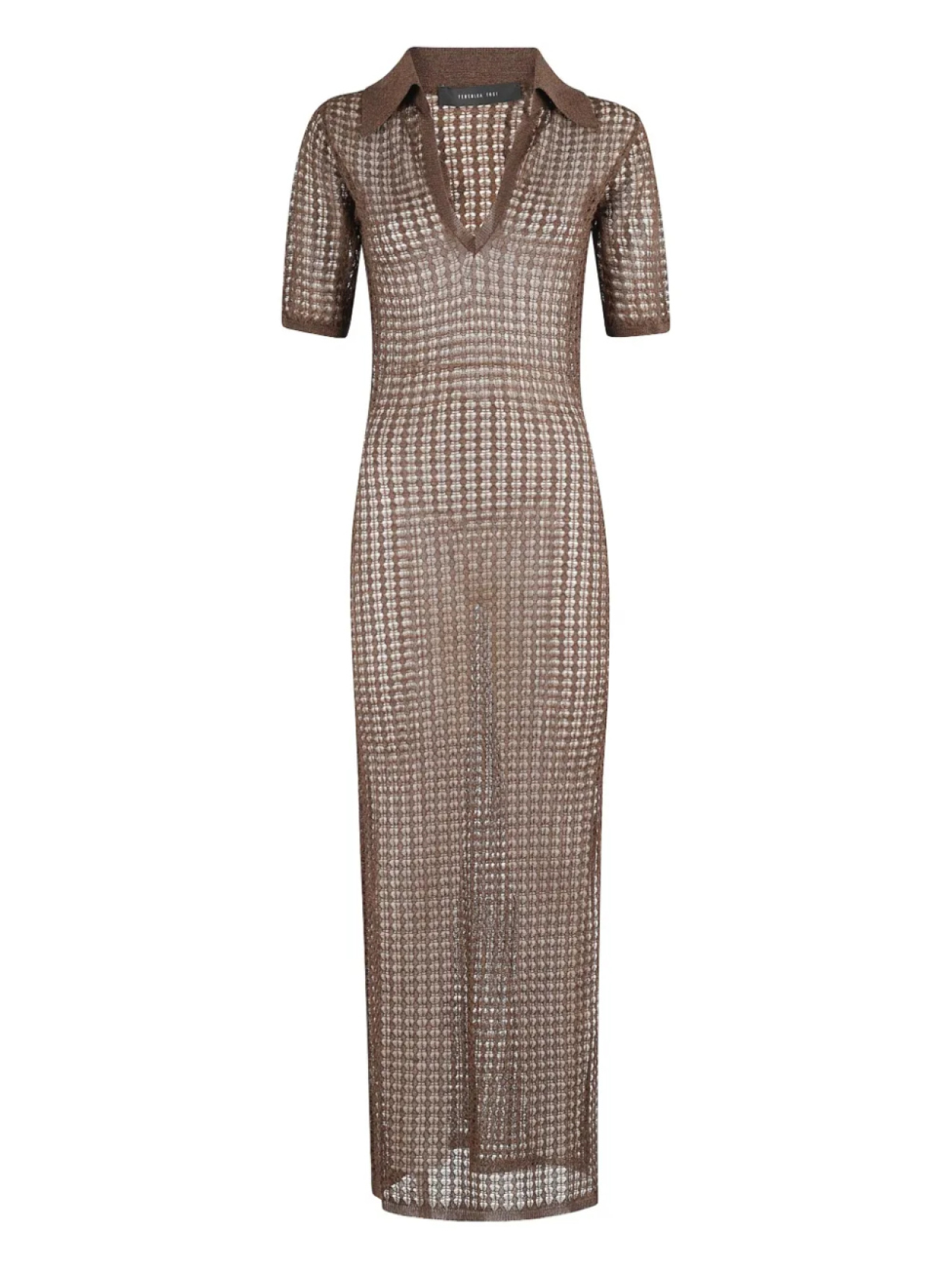 Трикотажное платье с воротником поло Federica Tosi, коричневый
Трикотажное платье с воротником поло Federica Tosi, коричневый