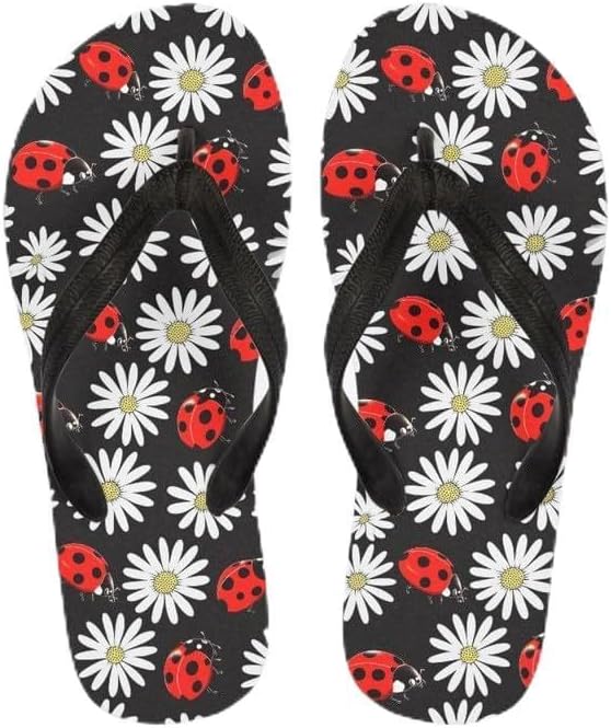 Женские пляжные шлепанцы Semiouray с камуфляжным принтом, подсолнечник, тюльпан, легкие летние тапочки, сандалии-вьетнамки для отпуска на Гавайях, Cute Ladybug Daisy Floral
Женские пляжные шлепанцы Semiouray с камуфляжным принтом, подсолнечник, тюльпан, легкие летние тапочки, сандалии-вьетнамки для отпуска на Гавайях, Cute Ladybug Daisy Floral