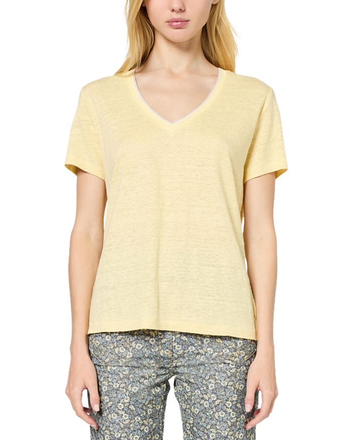 Футболка из льна Gilberte Gerard Darel, желтый 
Футболка из льна Gilberte Gerard Darel, желтый