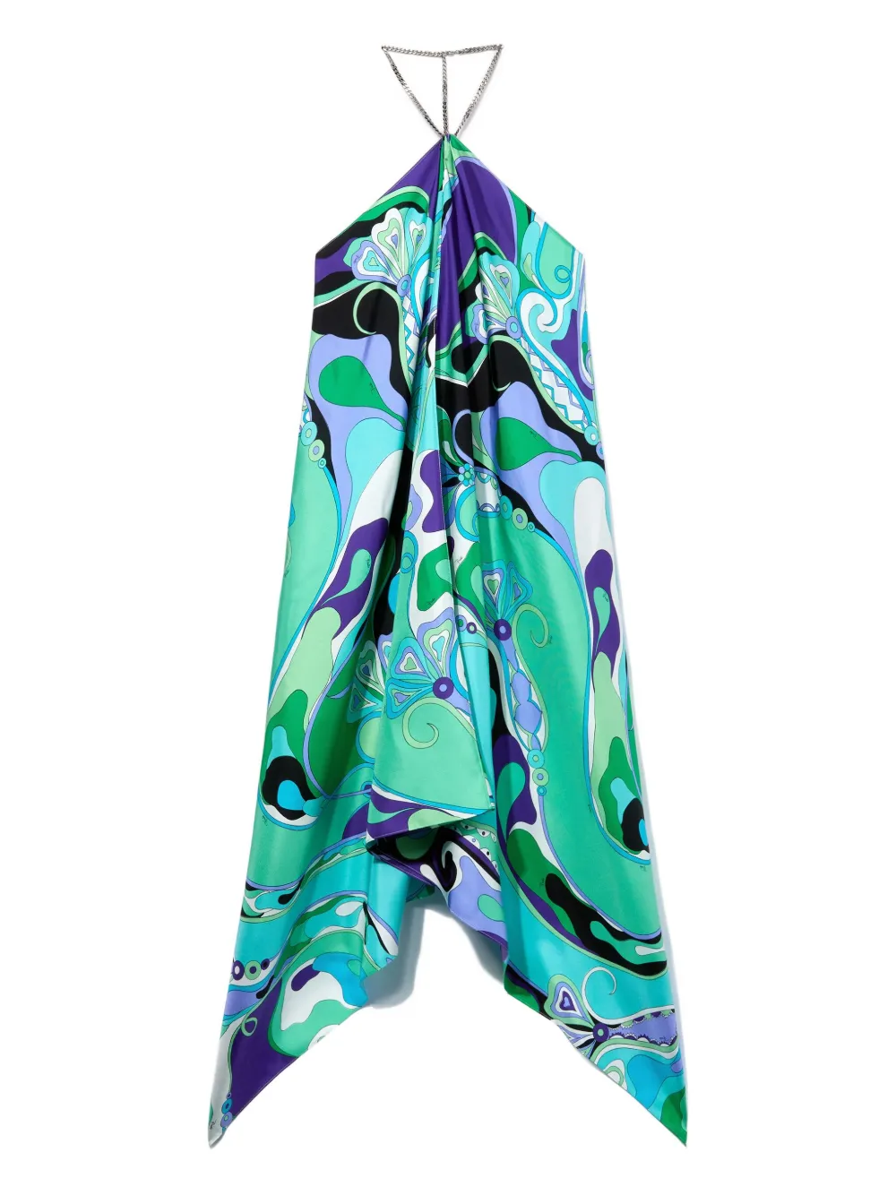 Платье асимметричного кроя с вырезом халтер Pucci, зеленый
Платье асимметричного кроя с вырезом халтер Pucci, зеленый