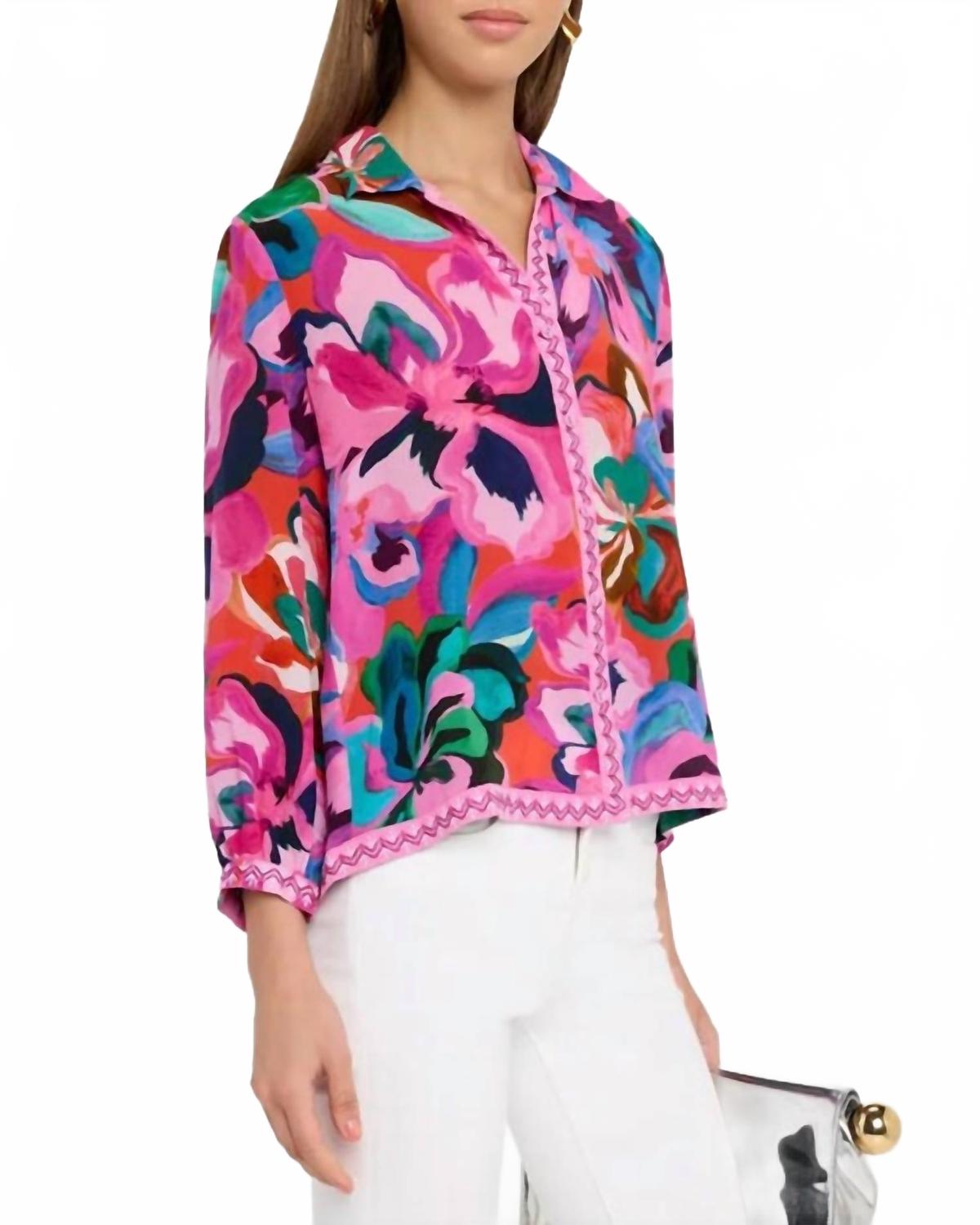 Рубашка с открытым воротником в цвете амбре Johnny Was, Ambre
Рубашка с открытым воротником в цвете амбре Johnny Was, Ambre