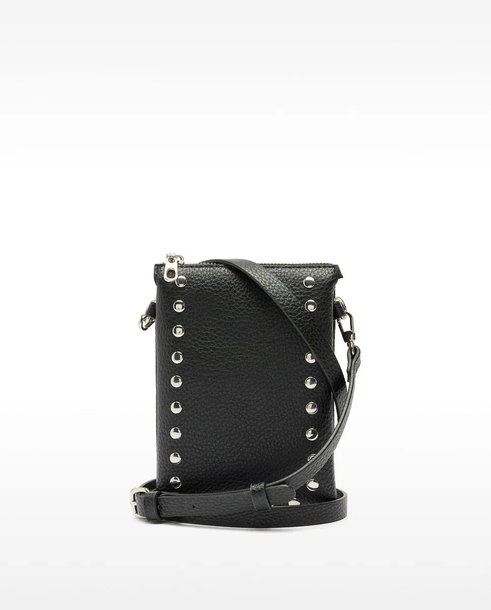 Маленькая женская сумка-бандо с застежкой-молнией и декоративными заклепками Parfois, черный
Маленькая женская сумка-бандо с застежкой-молнией и декоративными заклепками Parfois, черный