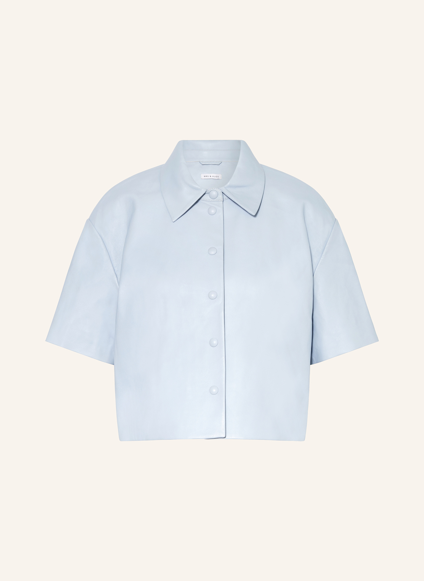 Кожаная рубашка блузка Mrs & Hugs, голубой
Кожаная рубашка блузка Mrs & Hugs, голубой