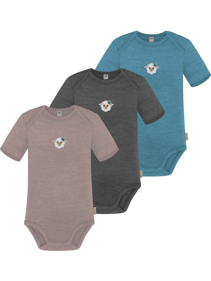 Normani Outdoor Sports Комплект из 3 детских боди с коротким рукавом из мериносовой шерсти, цвет Тауранга, синий/антрацит/розовый
Normani Outdoor Sports Комплект из 3 детских боди с коротким рукавом из мериносовой шерсти, цвет Тауранга, синий/антрацит/розовый