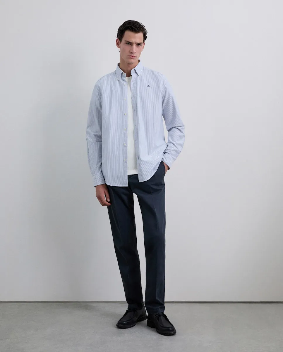 Мужская хлопковая рубашка в полоску Scalpers, синий
Мужская хлопковая рубашка в полоску Scalpers, синий