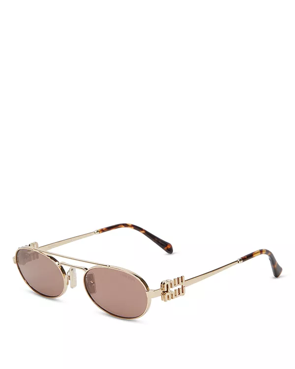 Овальные солнцезащитные очки, 53 мм Miu Miu, золотой
Овальные солнцезащитные очки, 53 мм Miu Miu, золотой