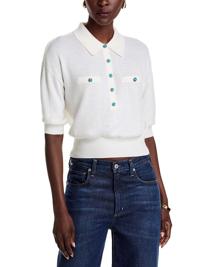 Свитер с воротником Masaki L'AGENCE, белый
Свитер с воротником Masaki L'AGENCE, белый