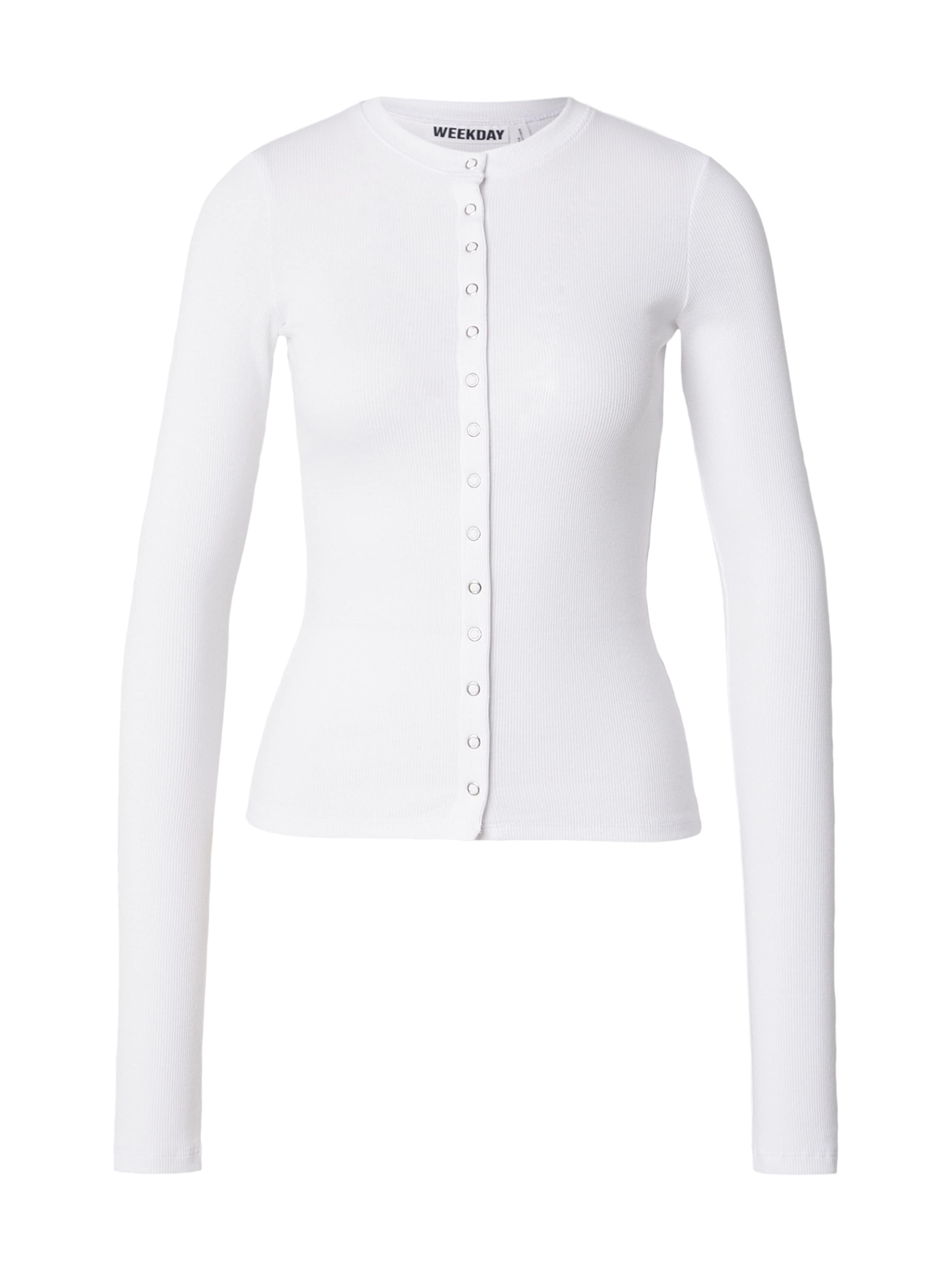 WEEKDAY Вязаный кардиган в белом цвете
WEEKDAY Вязаный кардиган в белом цвете