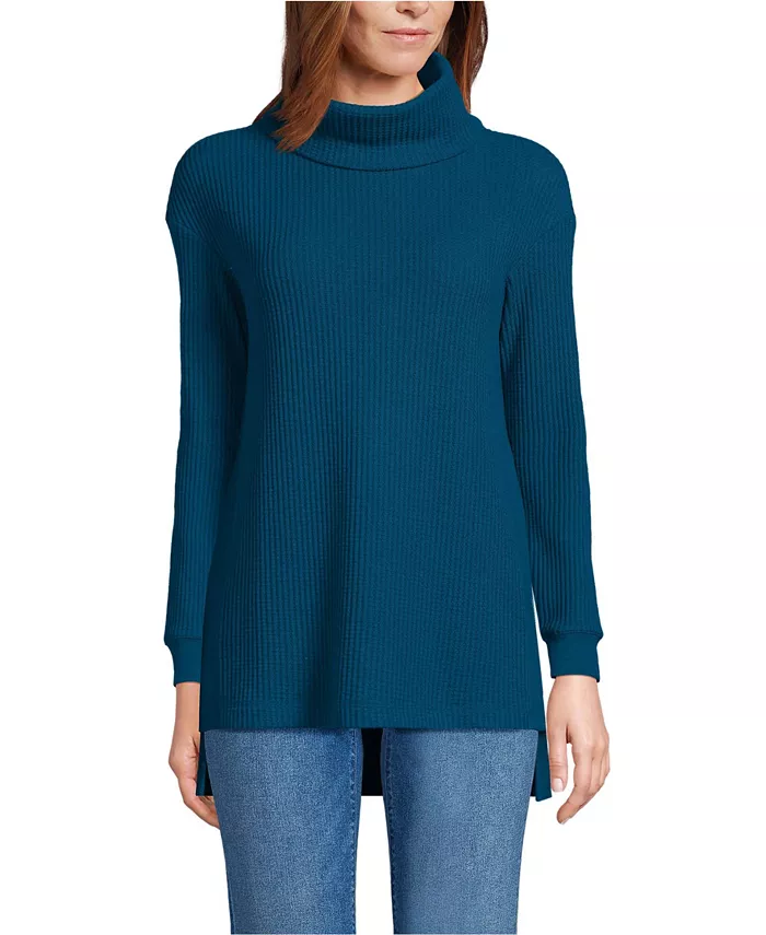 Женская туника с длинным рукавом и воротником-хомут в стиле вафельной ткани Lands' End, синий
Женская туника с длинным рукавом и воротником-хомут в стиле вафельной ткани Lands' End, синий