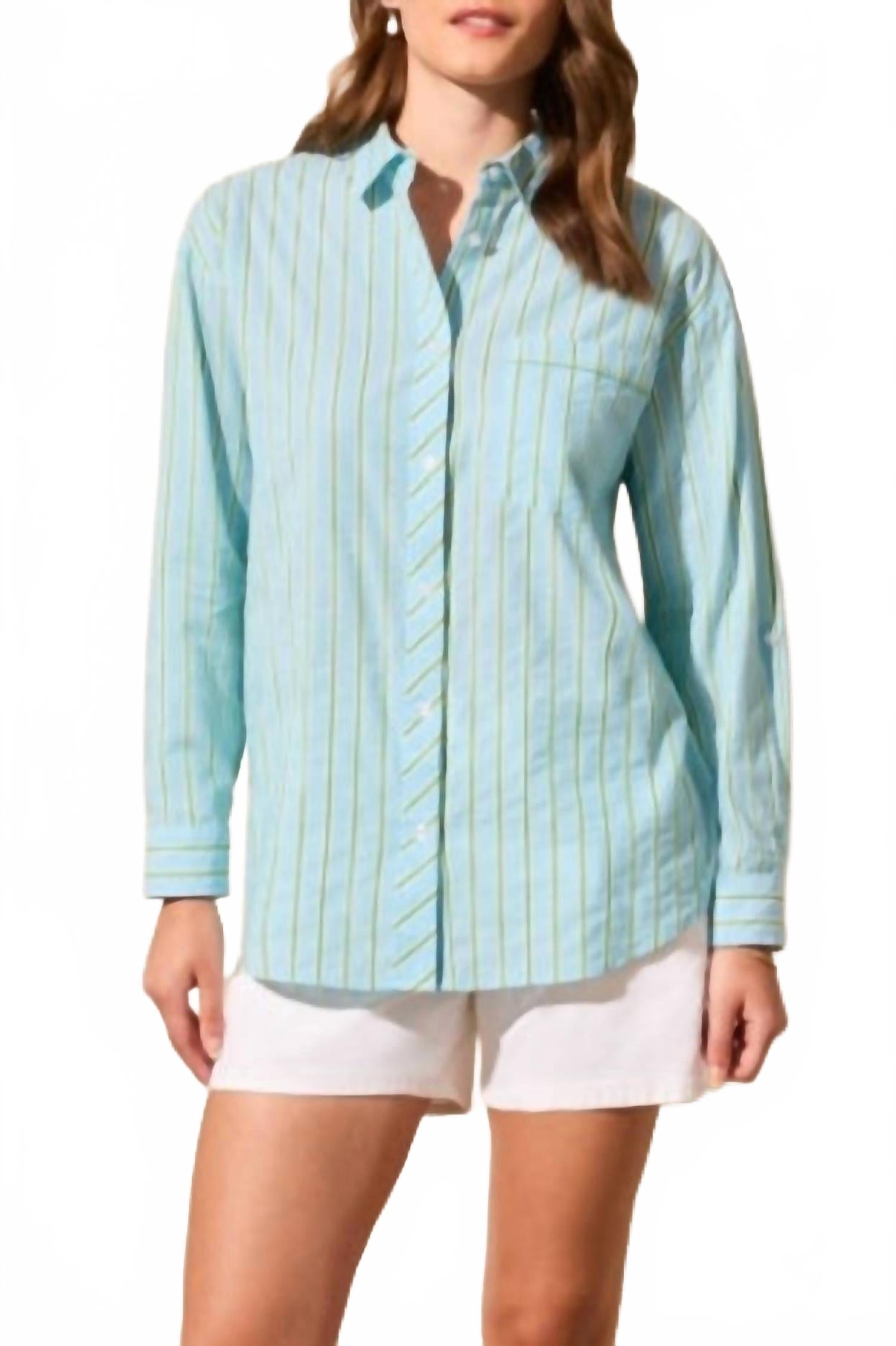 Рубашка с закатанными рукавами в Гринси Tribal, Greensea
Рубашка с закатанными рукавами в Гринси Tribal, Greensea