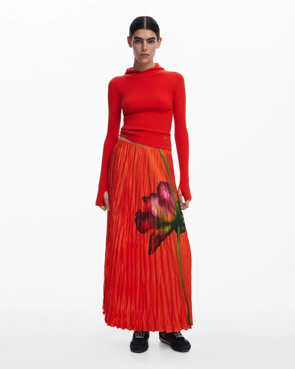 Длинная юбка с цветочным узором Desigual, оранжевый
Длинная юбка с цветочным узором Desigual, оранжевый