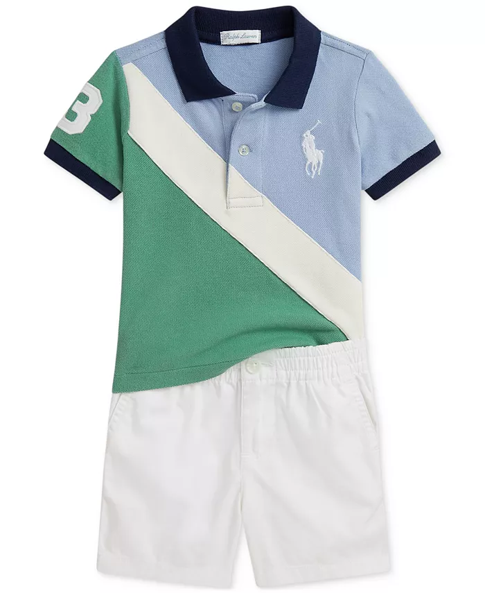 Детский сетчатый поло и шорты из твила для мальчиков Polo Ralph Lauren, мультиколор
Детский сетчатый поло и шорты из твила для мальчиков Polo Ralph Lauren, мультиколор