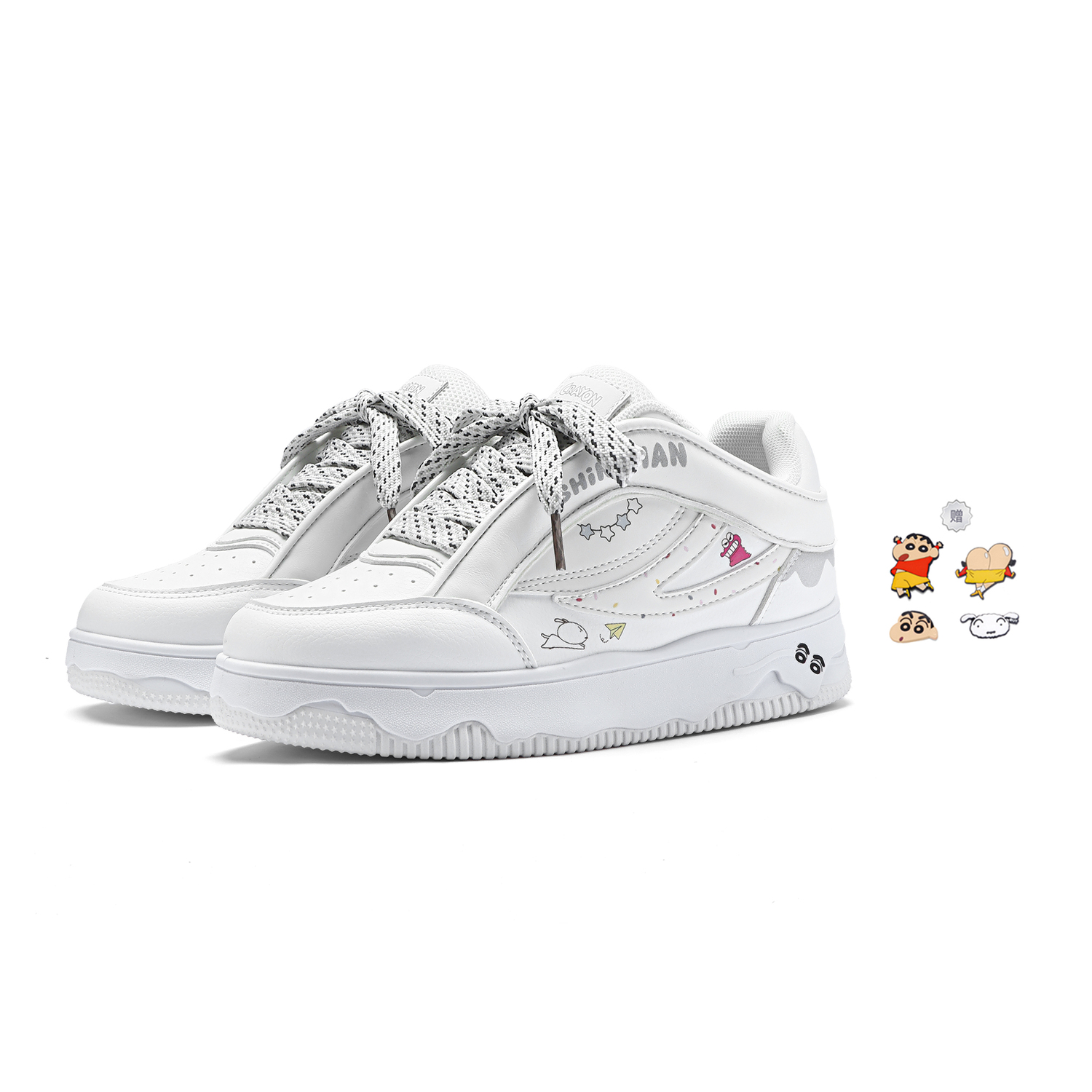 Crayon Shinchan Низкие скейтерские кроссовки унисекс Ecru с двумя случайными литыми подвесками, цвет Ecru+2 Random Drip-Molded Charms
Crayon Shinchan Низкие скейтерские кроссовки унисекс Ecru с двумя случайными литыми подвесками, цвет Ecru+2 Random Drip-Molded Charms