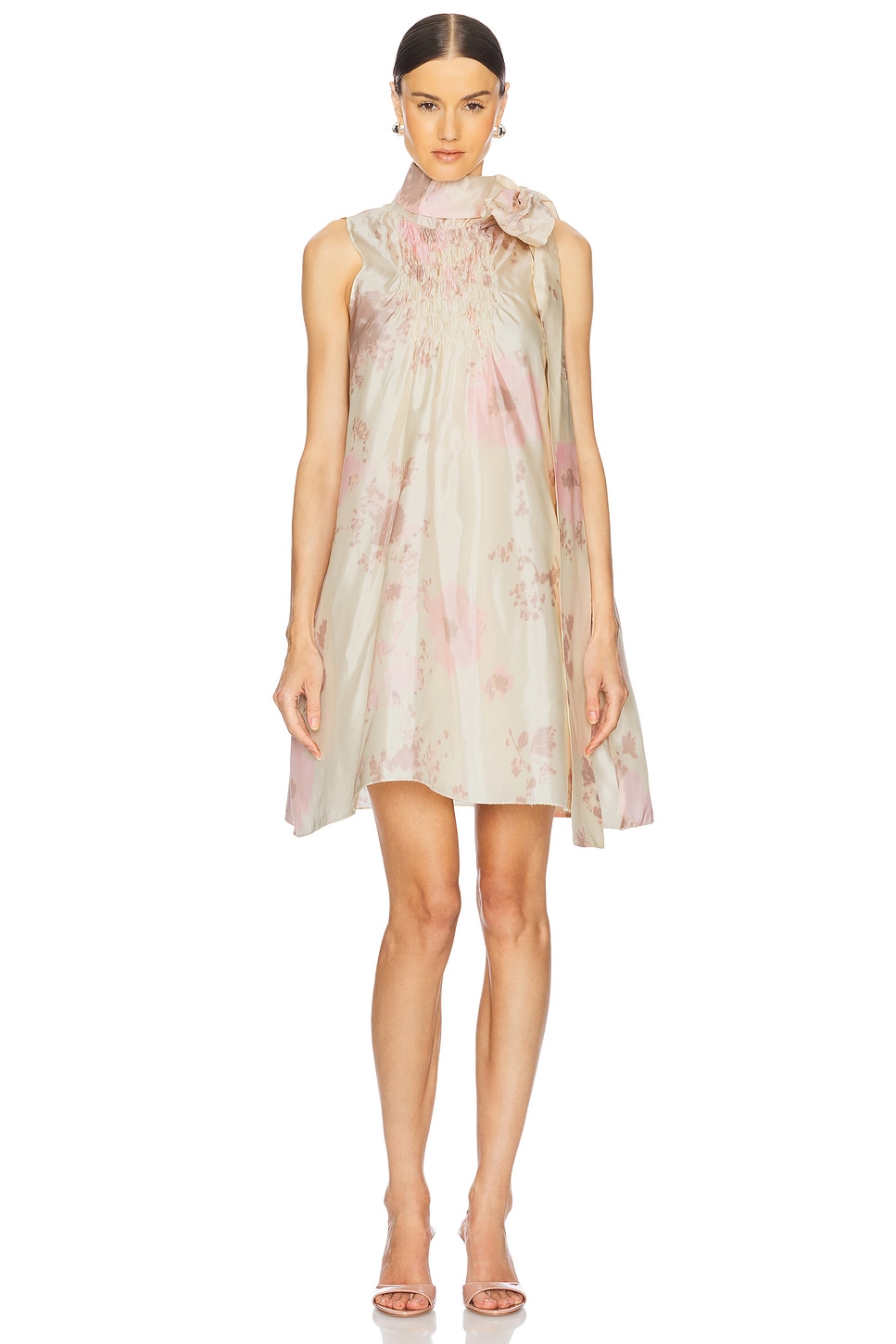 Платье мини с принтом и бантом Susan Fang, cream
Платье мини с принтом и бантом Susan Fang, cream