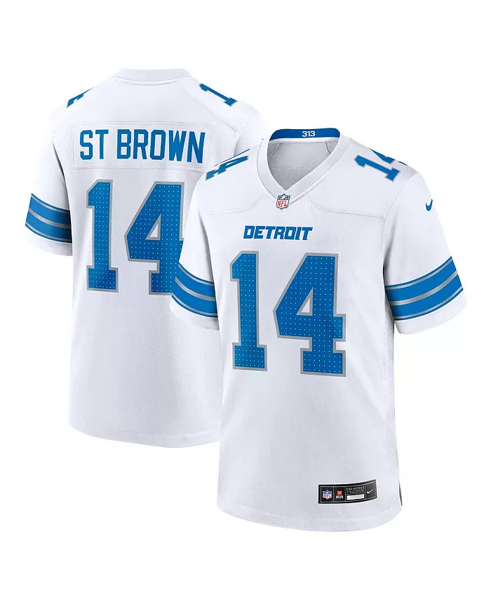 Мужская игровая джерси Amon-Ra St. Brown Detroit Lions 2nd Alternate Nike, белый
Мужская игровая джерси Amon-Ra St. Brown Detroit Lions 2nd Alternate Nike, белый