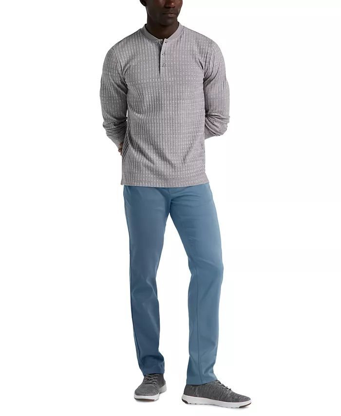 Мужские узкие брюки с пятью карманами из двойного плетения Perry Ellis, синий 
Мужские узкие брюки с пятью карманами из двойного плетения Perry Ellis, синий