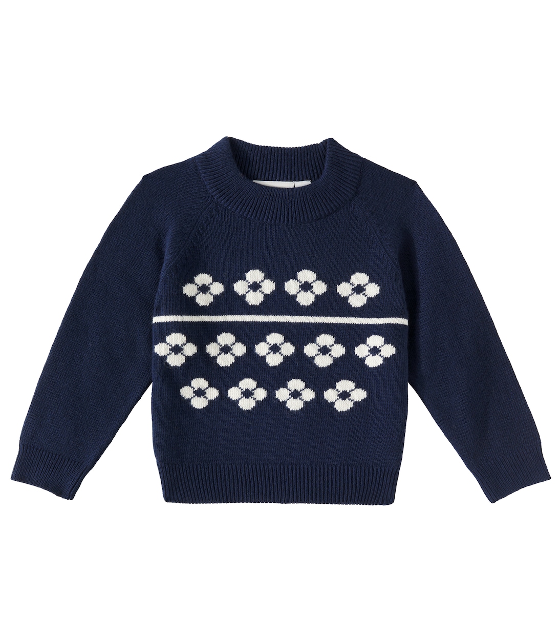 Свитер из хлопка и шерсти с цветами Mini Rodini, синий
Свитер из хлопка и шерсти с цветами Mini Rodini, синий