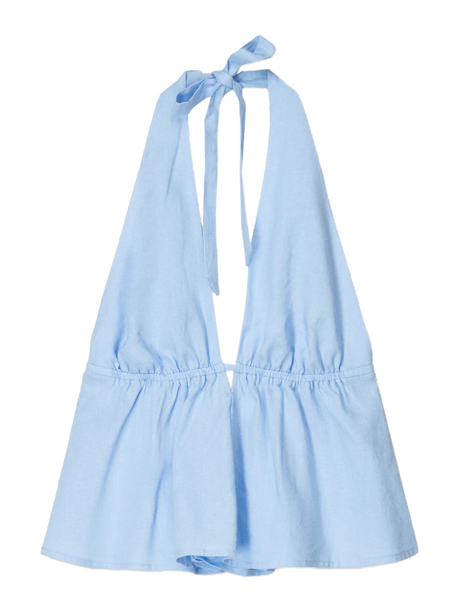 Топ Bershka, светло-голубой
Топ Bershka, светло-голубой