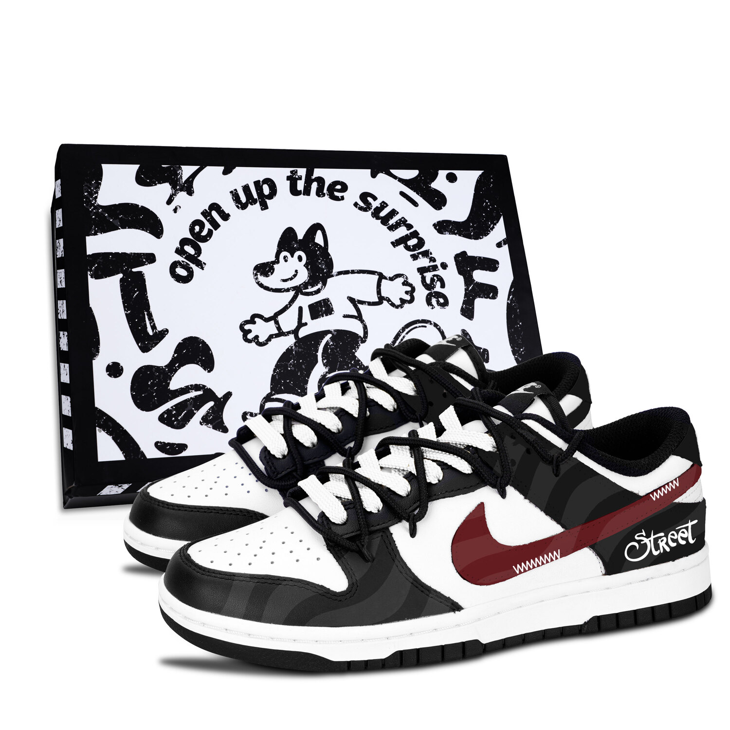 Nike Кроссовки для скейтбординга Dunk Black White, Red Line Ya Jie, износостойкие, низкие, унисекс, красные
Nike Кроссовки для скейтбординга Dunk Black White, Red Line Ya Jie, износостойкие, низкие, унисекс, красные