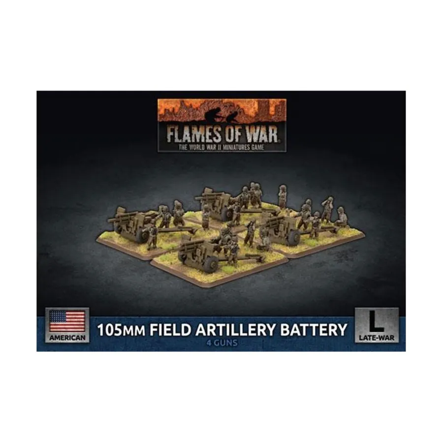 105-мм батарея полевой артиллерии, Flames of War - WWII - United States - Artillery, AA, AT and AFV's (4th Edition)
105-мм батарея полевой артиллерии, Flames of War - WWII - United States - Artillery, AA, AT and AFV's (4th Edition)
