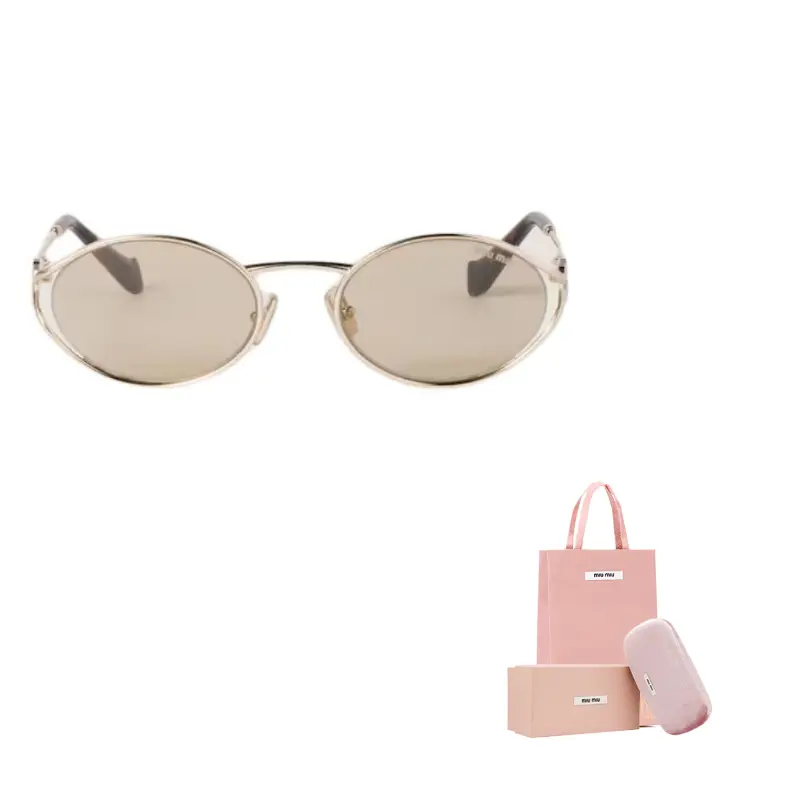 MIU MIU Овальные солнцезащитные очки женские light gold
MIU MIU Овальные солнцезащитные очки женские light gold